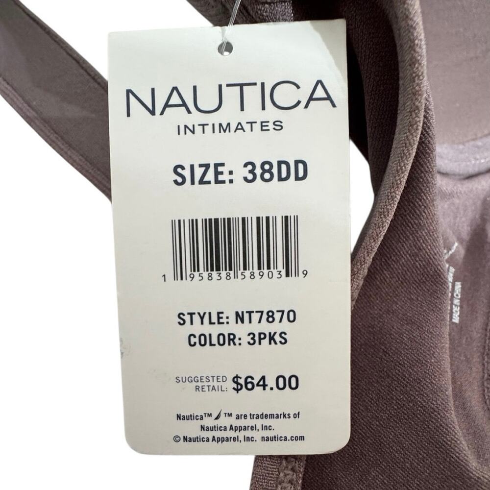 Nautica Intimates Bra Size 38DD Super Soft Underwire Dark Taupe NT7870 - Picture 8 of 9